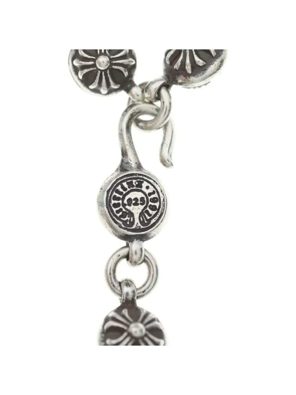 Chrome Hearts No2 Ball 2 Cross Bracelet Silver